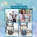 Địu ngồi trẻ em cao cấp siêu mềm - siêu thoáng 4 tư thế Comfybaby CF119HC003 cho bé từ sơ sinh tới 36 tháng có mũ đỡ đầu