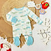 Body Ngủ Liền Vớ Kiểu Dây Kéo Hàng VNXK Cloud Island Chất Cotton Mềm Mịn, Thấm Hút Mồ Hôi Cho Bé Từ 2-9kg