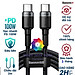 Dây cáp sạc nhanh 100W chuẩn PD 2.0 Type C to type-c QC 3.0 hiệu Baseus Cafule type c to Type C cho iPad Pro 2018 / 2020 / Samsung / Huawei / Xiaomi / Tablet / Macbook / Laptop Type C - Hàng nhập khẩu