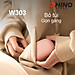 Máy sưởi ấm mini chạy pin cầm tay đèn LED Rhino W303, 3 mức độ nhiệt,  Làm ấm nhanh _ Hàng chính hãng