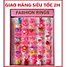 Hộp 50 chiếc nhẫn thời trang cho bé gái- Hộp 50 nhẫn xinh xắn nhiều màu sắc cho bé gái + Tặng hình dán
