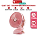 Quạt Mini Để Bàn , Quạt Tích Điện Tích Hợp Đèn Ngủ, Quạt Kẹp Bàn Besti- Quạt Cầm Tay 3 Tốc Độ, Điều Chỉnh Hướng Gió 360 Độ, Không Gây Ồn, Pin Sạc Dung Lượng Cao - Hàng Chính Hãng