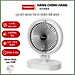 Quạt Để Bàn Tích Điện Mini Cao Cấp Teement,  Tích Hợp Đèn Ngủ Động Cơ Không Tiếng Ồn Pin 1200mah , Điều Chỉnh Lên Xuống 360°, 3 Cấp Độ Gió Siêu Mát Dễ Điều Chỉnh- Hàng Chính Hãng