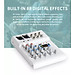 Bàn Mixer E4 mini - 88 chế độ vang, 3 kênh (2 mono, 1 stereo) - Tích hợp nguồn 48V dành cho micro thu âm - Đầy đủ kết nối Bluetooth, USB, XLR, 6.5mm, Canon - Mixer chuyên dụng cho loa kéo, dàn karaoke gia đình, thu âm, livestream - Hàng nhập khẩu