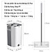 Bộ cây lau nhà Kitimop-C6 Plus có thùng lau nhà tự vắt thông minh, chổi lau nhà 360 độ lau sàn làm sạch, 3 bông lau