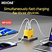 Cốc sạc nhanh WP-U155 WEKOME 3 cổng 100W 1A+2C cherger- Hàng chính hãng