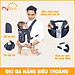 Đai địu vải 4 tư thế có đỡ cổ cho bé sơ sinh, trẻ em 36 tháng tuổi ngồi xe máy an toàn - MySun