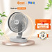 Quạt Sạc Tích Điện Để Bàn Đa Năng COMET CRF1406 6W, 3 Cấp Độ Gió, Có Đèn LED, 2 pin rời 18650 Lithium 1200mAh Để Bàn Văn Phòng - Hàng chính hãng