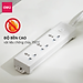 Ổ Cắm Điện Đa Năng Kèm Cổng USB Có Công Tắc Tải 2500W Nắp Chống Giật Chống Cháy Chất Lượng Cao Deli - Dây 2M/3M/5M - ET401 411
