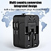 Ổ Cắm Điện Du Lịch Quốc Tế Đa Năng Tích Hợp 2 Cổng USB . Chất Liệu Nhựa PC Chống Cháy Phù Hợp Với Hơn 150 Nước. Hàng Chính Hãng
