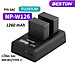 Bộ Pin NP-W126 1260mAh + Sạc Beston Dùng Cho Máy Ảnh Fujifilm X-T20 X-T10 X-T100 X100F X-H1 X-T3 X-T2 X-T1 X-A5 X-A3 - Hàng nhập khẩu