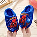Dép bông cho bé trai đi trong nhà lót lông siêu mềm đế cao su dẻo chống trơn họa tiết siêu nhân spiderman thời trang D46