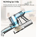 Máy hút bụi không dây Lock&lock ENV356GRY đa năng cầm tay 3 trong 1 (lau sàn, hút bụi, hút bụi giường nệm), động cơ BLDC (350W) - Hàng chính hãng