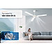Quạt trần Sunhouse 3 cánh SHD-7658, công suất 75W, sải cánh dài 1,4 mét, 5 cấp độ gió, vận hành không tiếng ồn, Hàng chính hãng