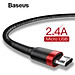 cáp sạc nhanh baseus cafule micro usb 2.4a 1m 2m 3m - dây sạc bọc dù chống gập cho samsung oppo xiaomi giao mầu ngẫu nhiên - hàng chính hãng