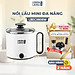 Nồi lẩu điện mini đa năng Lebenlang LBEC0808 1500ml - Hàng chính hãng