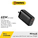 Củ sạc nhanh 3 Cổng 65W Remax RP-U55 GaN3 Pro Quick Charger 65W Sạc cho Laptop và Tab - Hàng Chính Hãng Remax Bảo Hành 12 Tháng Lỗi 1 Đổi 1