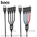 Cáp Sạc Dành Cho Hoco. X76 Super 4 Trong 1 2.0A Cổng IP * 2 + TypeC + Micro Dây Dài 1m Hàng Chính Hãng