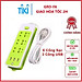 Ổ Cắm Điện Đa Năng Chống Giật Có 3 Cổng USB, Sạc Trực Tiếp, Tiết Kiệm Điện – Bộ Ổ Cắm Điện Xanh Lá Cao Cấp Chính Hãng