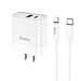 Bộ Sạc Nhanh Cho Iphone PD20W Hoco C80 chuôi dẹt 2 cổng Usb và Type-C kèm dây sạc Type-C sang iPhone - Hàng chính hãng