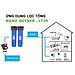Lọc tổng đầu nguồn 2 cấp 20 icnh béo, Bộ lọc nước sinh hoạt, Xử lý nước nhiều bùn đất - Hàng chính hãng