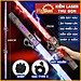 Kiếm Laser phát ánh sáng Lazer nhựa đồ chơi thu gọn cho trẻ em bé ghép 2 đầu tặng PIN MySun