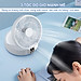 Quạt tích điện DELADEP QDB07 để bàn hoặc treo tường xoay 120°, có điều khiển, điều chỉnh đa góc, có thể gấp gọn, 5 cánh 3 mức gió siêu mát - Hàng nhập khẩu