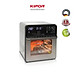 Nồi chiên không dầu KIPOR KP-AF657 - 15L - Lò nướng điển tử công nghệ RAPID AIR nhiệt tối đa 230 độ lòng nồi inox 304- Hàng chính hãng