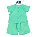 Bộ quần áo bà ba lửng unisex cho bé hoa văn Cổ Trang gấm Xanh ngọc - AICDBTIHEI1A - AIN Closet