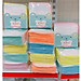 Bịch 10 Khăn sữa Cotton viền màu 4 lớp an toàn cho trẻ sơ sinh - Aiko (Hàng Việt Nam xuất Nhật) (Khăn kích thước 27cm x 25cm)