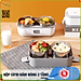 Hộp cơm hâm nóng cắm điện HT SYS - BUCOOK DFH C02 - 2 Lít 2 Tầng 4 Ngăn Có Thể Nấu Và Hâm Nóng Thức Ăn, Ruột Bằng Inox 304