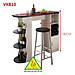 Quầy bar mini kết hợp tủ rượu VKB10 ( không kèm ghế) - Nội thất lắp ráp Viendong Adv