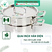 Bộ nồi xửng hấp inox 304 Fivestar Plush 3 đáy bếp từ nắp inox ( 20cm )
