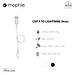 Cáp LN Mophie 9cm - chống rối - đạt chứng nhận MFI từ Apple dành cho iPhone - Hàng chính hãng