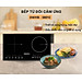 Bếp Đôi Điện Từ Hồng Ngoại Daewoo DWHB-3801C, mặt kính pha lê bóng 3800W, phù hợp mọi loại nồi - Hàng chính hãng