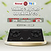 Bếp gas âm đầu đốt trong Rinnai RVB-2i(AB) mặt bếp kính và kiềng bếp men - Hàng chính hãng.