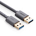 Dây USB 3.0 đực sang đực mạ vàng dài UGREEN US116 (Đen) - Hàng chính hãng