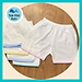 Combo 5 quần đùi sơ sinh cotton trắng viền màu JOU