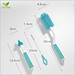 Cọ rửa bình sữa silicon La Vita cao cấp 3 chi tiết 1 cây cọ bình và 1 cây cọ núm ti tay cầm xoay 360 độ