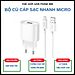 Bộ củ cáp sạc nhanh 18W, QC3.0A cổng usb ra micro, sạc nhanh điện thoại android C109A - Hàng chính hãng