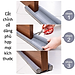 Miếng xốp KG18 bọc chân cửa chắn gió chống bụi, ngăn tiếng ồn, côn trùng cách âm chống kẹt chân kt 93X9.6cm - Hàng chính hãng