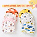 Set 3 nón mũ sơ sinh cho bé trai và bé gái từ 0-6 tháng tuổi chất thun cotton dày nhiều họa tiết – SS004