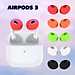 Bộ 5 Cặp vỏ bọc nút tai nghe bằng silicon mềm gợn sóng chống trượt và chống rơi cho Airpods 3 - Hàng Chính Hãng