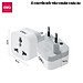 Phích Cắm Chuyển Đổi 3 Chân Sang 2 Chân, Ổ Cắm Tiêu Chuẩn Châu ÂU, Mỹ, Anh Dùng Đa Quốc Gia Du Lịch