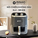 Nồi chiên không dầu 6L Mishio MK408 – Màu Xám Sang Trọng, Bảo Hành 24 Tháng - hàng chính hãng