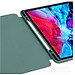 BAO DA SMART COVER SILICON, ỐP LƯNG SILICON CHO IPAD CÓ KHE CÀI BÚT APPLE PENCIL CHO IPAD 10.2 INCH, 10.5 INCH, IPAD PRO 11 INCH, IPAD AIR 4 10.9 INCH MÀU XANH RÊU