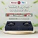 Bếp gas dương Rinnai RV-7Double Glass(A) mặt bếp kính và kiềng bếp men - Hàng chính hãng.