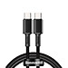 Cáp sạc nhanh siêu bền C to C Baseus High Density Braided PD 100W (5A/20V, E-marker Chip, Type C to Type C Fast Charging) - Hàng Chính Hãng