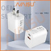 Sạc nhanh NAISU 18WA + C sạc nhanh đầy đủ giao thức 3C Bộ chuyển đổi được chứng nhận PD + QC3.0 sạc nhanh USB ID – 1815 - Hàng nhập khẩu