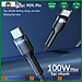 Cáp sạc nhanh ,truyền dữ liệu ,siêu bền Type C to Type C 100W Remax RC-172c tích hợp chip EMK chống giãn, chống xoay, chống uốn cong - Hàng chính hãng